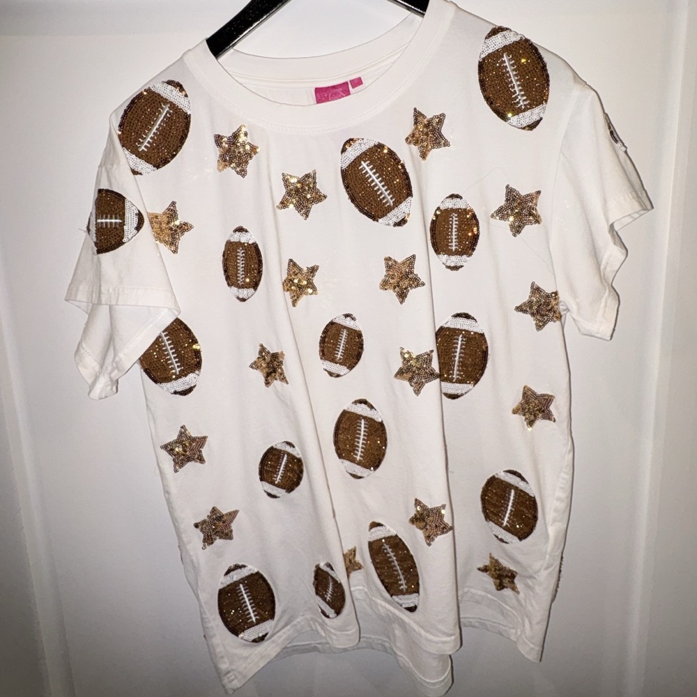 Queen of Sparkles Football Star Tee | QOS